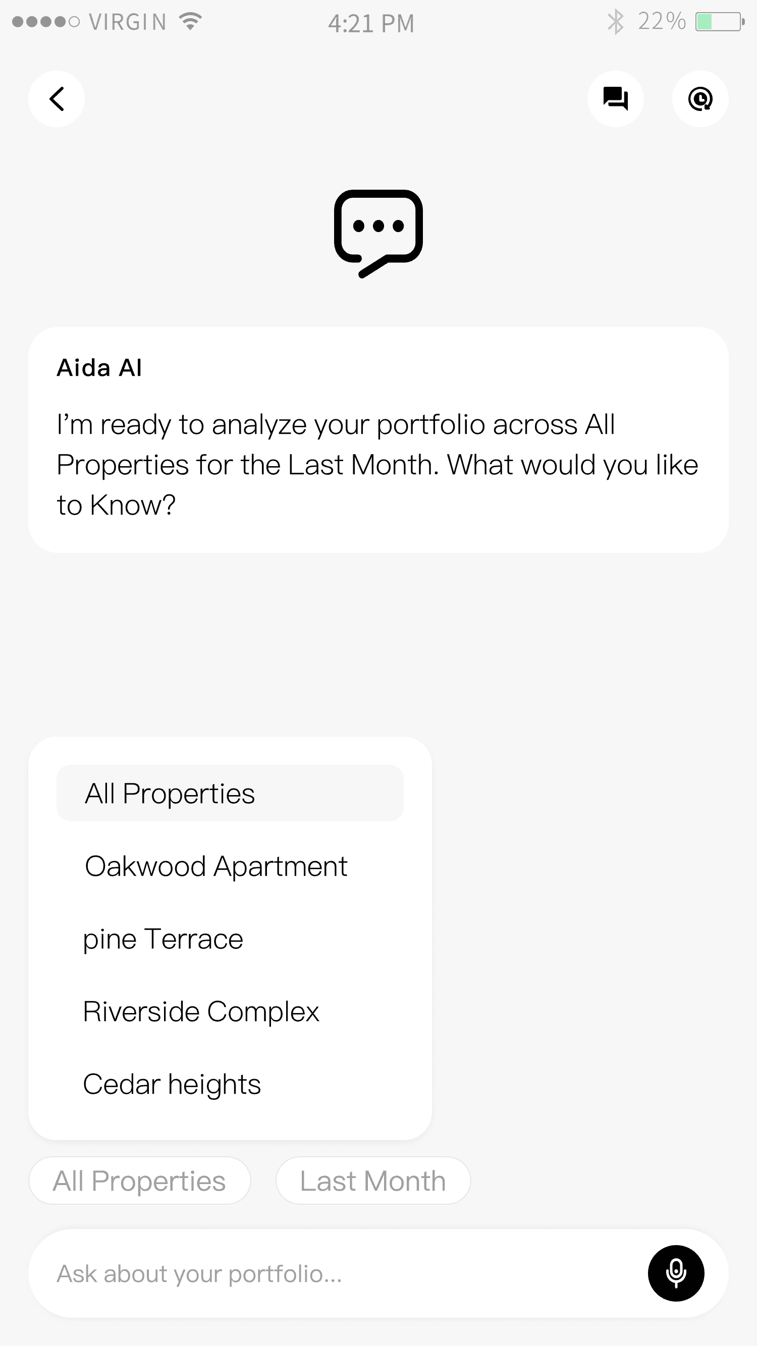 Aida Ask AI search and recall